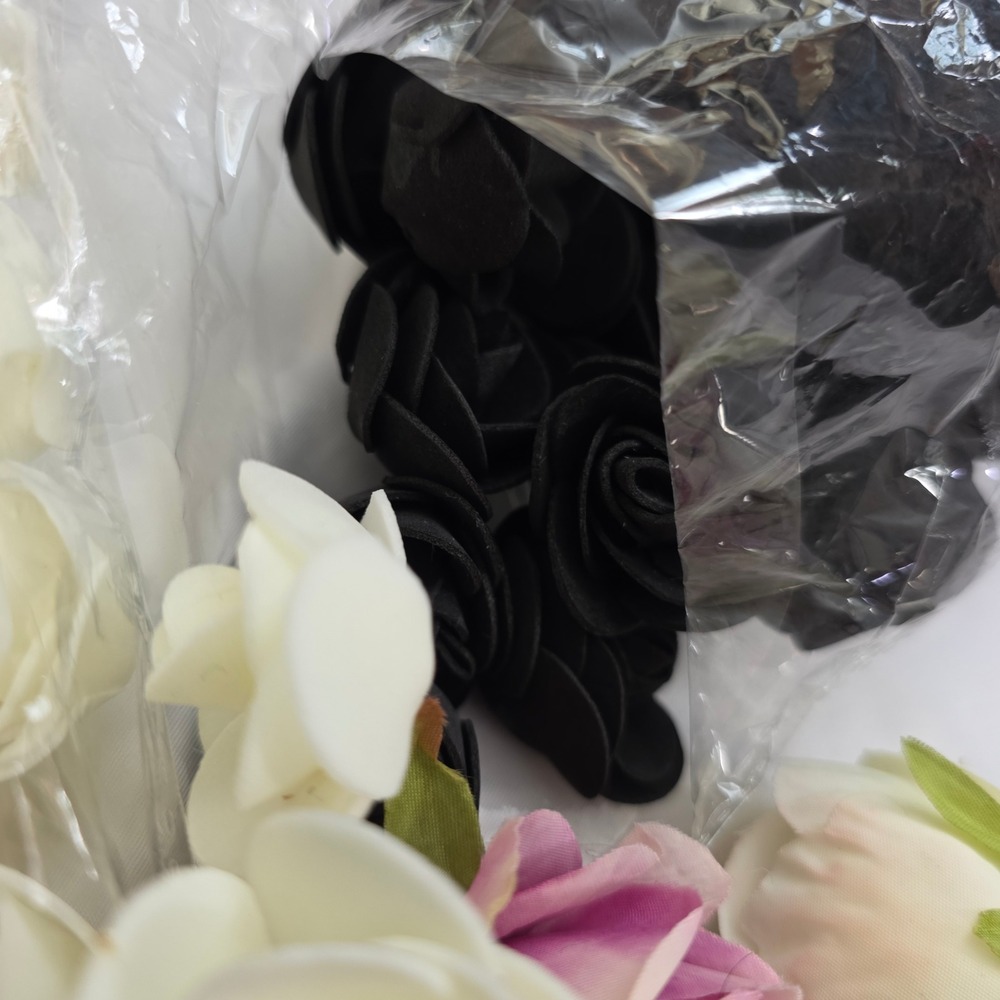 Bulk Lot Artificial Flowers Foam Roses Silk Sunflowers DIY Craft Wedding Decor - Picture 5 of 16